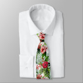 Tropisch ontwerp Man Necktie Stropdas (Gebonden)