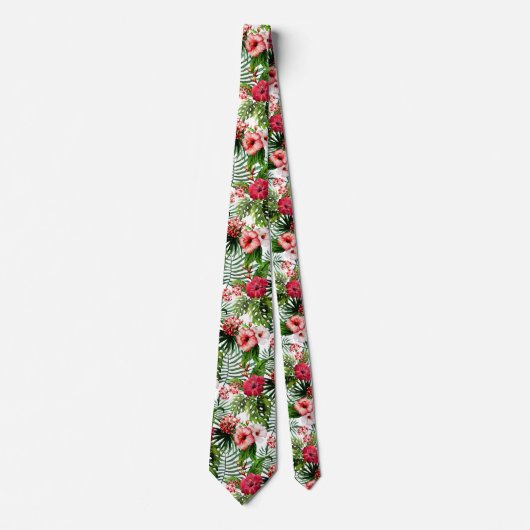 Tropisch ontwerp Man Necktie Stropdas (Voorkant)