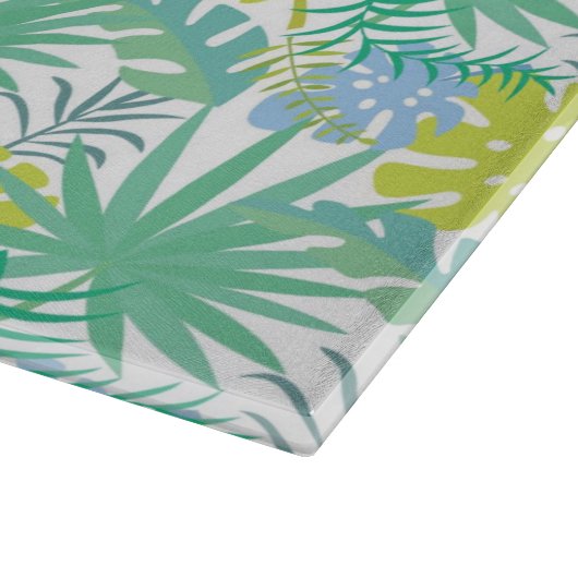 Tropisch ontwerp Monogram snijvlak Snijplank (Hoek)