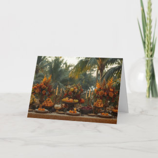 🌰 Tropisch Oogstfeest – Thanksgiving Kaart