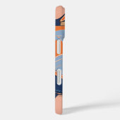 Tropisch Oranje Blauwe AI-kunst Case-Mate iPhone Case (Achterkant / Rechts)