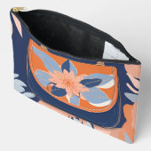 Tropisch Oranje Blauwe AI-kunst Etui (Open)