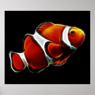 Tropisch Oranje Clownfish Clown Fish Poster
