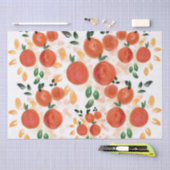 Tropisch Oranje en bladpatroon Tissuepapier (Craft)