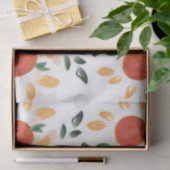 Tropisch Oranje en bladpatroon Tissuepapier (Geschenk)