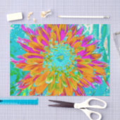 Tropisch Oranje en warm roze decoratieve Dahlia Tissuepapier (Craft)