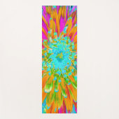 Tropisch Oranje en warm roze decoratieve Dahlia Yogamat (Voorkant)