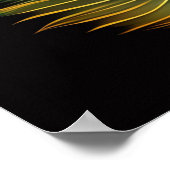 Tropisch Oranje Floral Artwork Poster (Hoek)