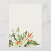 Tropisch Oranje groen botanisch huwelijk — details Informatiekaartje (Achterkant)