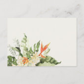 Tropisch Oranje groen botanisch huwelijk Informatiekaartje (Achterkant)
