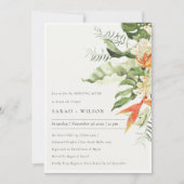 Tropisch Oranje groen leder Botanische ochtend na Kaart (Voorkant)