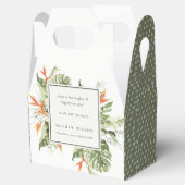 Tropisch Oranje groene blad botanische bruiloft Me Bedankdoosjes (Geopend)