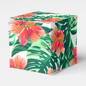Tropisch oranje hibiscus bedankdoosjes (Voorkant Zijde)