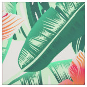 Tropisch oranje hibiscus stof (Swatch)