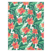 Tropisch oranje hibiscus tafelkleed (Voorkant)