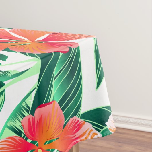 Tropisch oranje hibiscus tafelkleed (Voorbeeld)