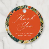 Tropisch Oranje Paradijs Bedankt Bedankjes Labels (Voorkant)