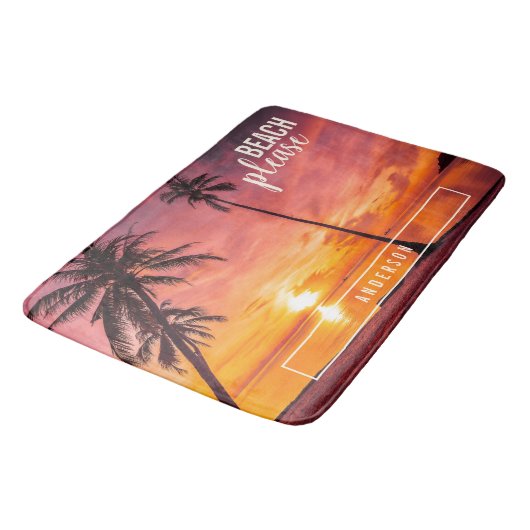 Tropisch Oranje  strand Badmat (Gekanteld)