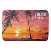 Tropisch Oranje  strand Badmat (Voorkant)