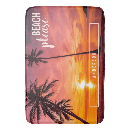 Tropisch Oranje  strand Badmat (Voorkant Verticaal)