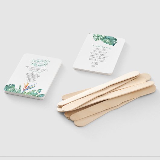 Tropisch Oranje Vloerweddenschap Handwaaier (Niet-gemonteerd)