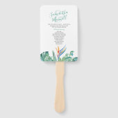 Tropisch Oranje Vloerweddenschap Handwaaier (Voorkant)