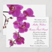 Tropisch orchidee bruiloft kaart (Voorkant / Achterkant)