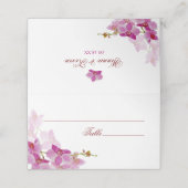 Tropisch orchidee bruiloft plaatskaartje (Buitenkant ongevouwen)