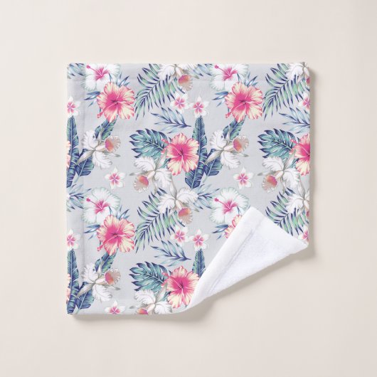 Tropisch orchidee Floral Pattern Bad Handdoek (Wasdoekje)
