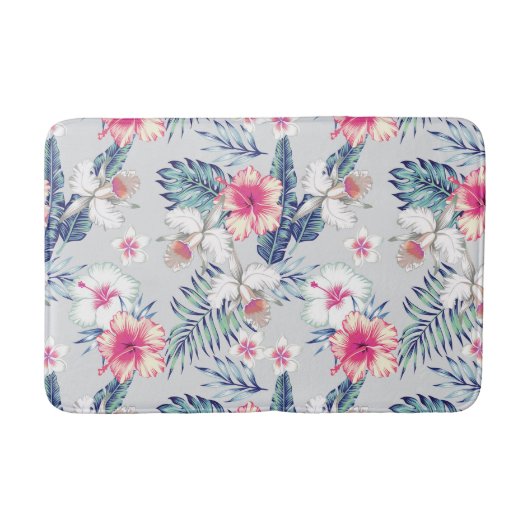 Tropisch orchidee Floral Pattern Badmat (Voorkant)