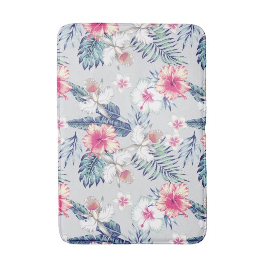 Tropisch orchidee Floral Pattern Badmat (Voorkant Verticaal)