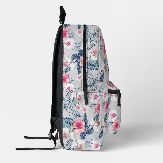 Tropisch orchidee Floral Pattern Bedrukte Rugzak (Links)