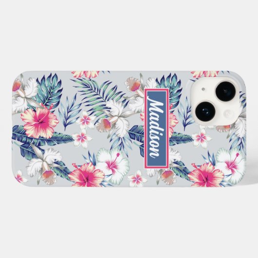 Tropisch orchidee Floral Pattern Case-Mate iPhone Case (Achterkant (horizontaal))