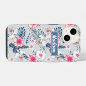 Tropisch orchidee Floral Pattern iPhone Hoesje (Achterkant horizontaal)