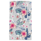 Tropisch orchidee Floral Pattern Klein Cadeauzakje (Voorkant)