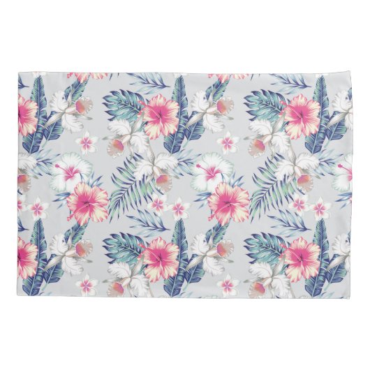 Tropisch orchidee Floral Pattern Kussensloop (Achterkant)