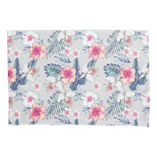 Tropisch orchidee Floral Pattern Kussensloop (Voorkant)