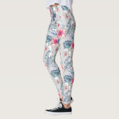 Tropisch orchidee Floral Pattern Leggings (Links)