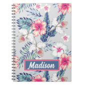 Tropisch orchidee Floral Pattern Notitieboek (Voorkant)