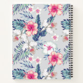 Tropisch orchidee Floral Pattern Notitieboek (Achterkant)
