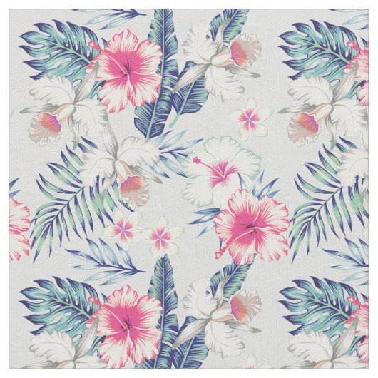 Tropisch orchidee Floral Pattern Stof (Close Up)