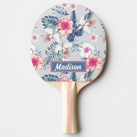 Tropisch orchidee Floral Pattern Tafeltennisbatje (Voorkant)