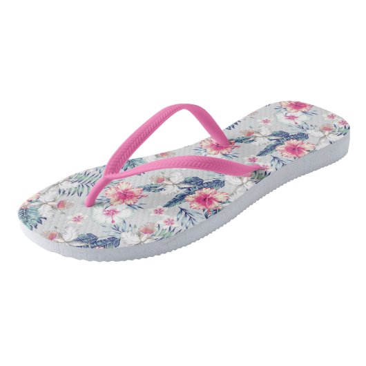 Tropisch orchidee Floral Pattern Teenslippers (Schuin)