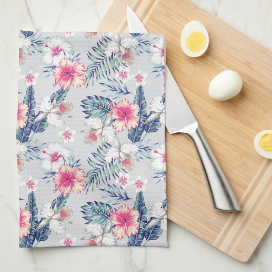 Tropisch orchidee Floral Pattern Theedoek (Quarter Fold)