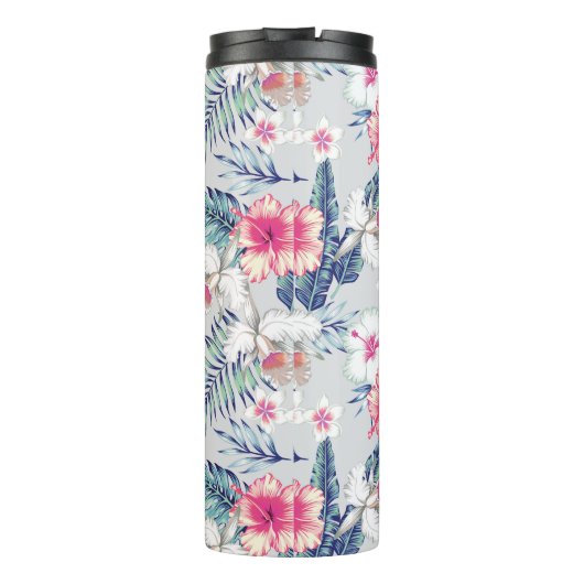 Tropisch orchidee Floral Pattern Thermosbeker (Achterkant)