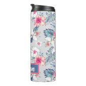 Tropisch orchidee Floral Pattern Thermosbeker (Geroteerd rechts)