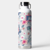 Tropisch orchidee Floral Pattern Waterfles (Voorkant)