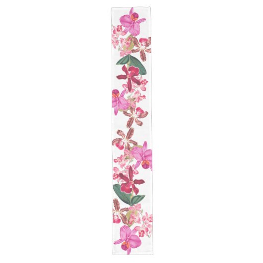 Tropisch orchidee Flowers Floral Table Runner Lange Tafelloper (Voorkant)