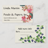 Tropisch orchidee Flowers Floral Visitekaartje (Voorkant / Achterkant)