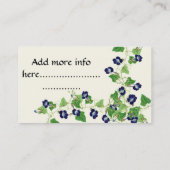 Tropisch orchidee Flowers Floral Visitekaartje (Achterkant)